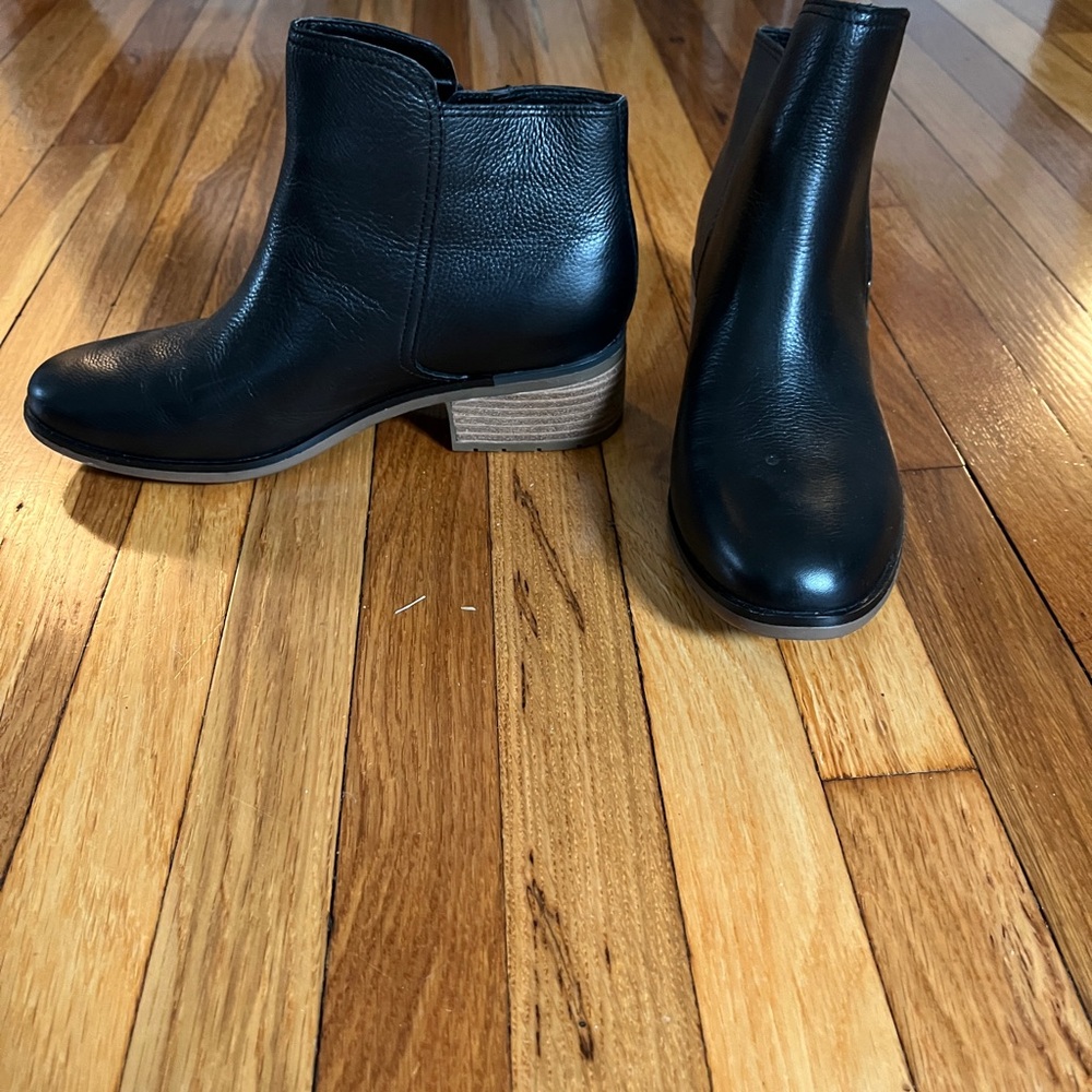 Black Leather Ankle Boots